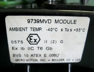 USED Micro Motion 9739 MVD63UJEZZZ