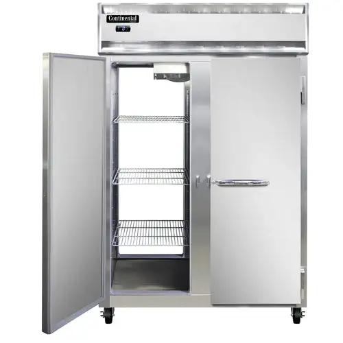 Continental 2FNPT 52" Two Section Pass Thru Freezer, (4) Left/right Hinge Solid Doors, 115/208-230v