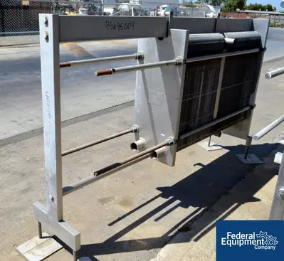USED GEA 2,500 Sq Ft Gea Ahlborn Plate Heat Exchanger, S/S, 87#