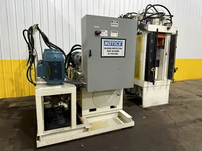 200 TON AMD 4-POST TIE-ROD FRAME HEAVY DUTY HYDRAULIC PRESS & MULTI-PRESSURE HYDRAULIC UNIT: STOCK #19452