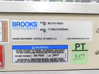 Brooks 1110DJ13CEDAG Full View Rotameter 300 PSIG @ 250°F