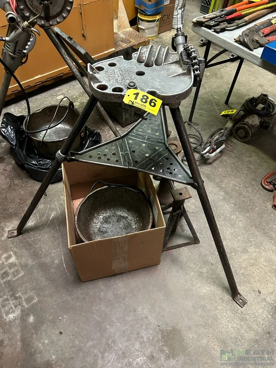 Used _UNKNOWN_ RIDGID NO. 450 TRI STAND, 1/8" - 5" CAPACITY Stands Illinois US | Heath Industrial Auction Services #1379737