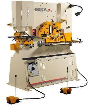 88 Ton, New Geka Hydraulic Ironworker Model Hydracrop 80S - Dual Operator