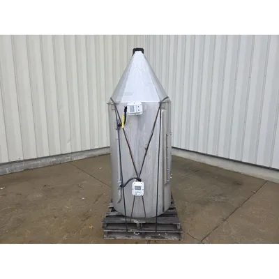 Unused 40 Cu/Ft Stainless Steel Dry Material Storage Bin Hopper