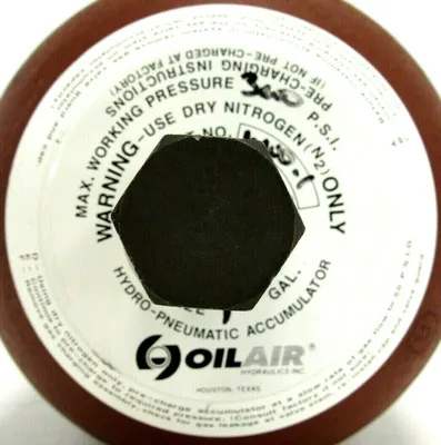NEW OILAIR 1-100-1 BLADDER SIZE 1 3000PSI 11001