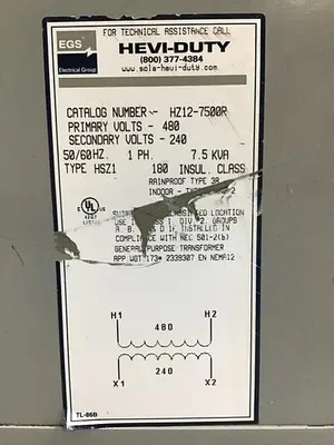 USED EGS HZ12-7500R