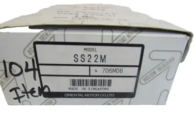NEW ORIENTAL MOTOR SS22M SPEED CONTROL RELAY PACK