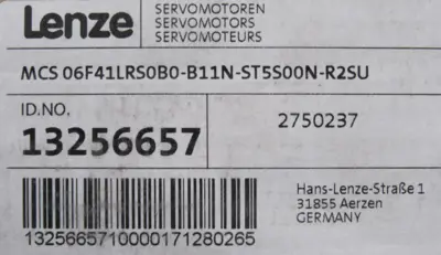 NEW LENZE MCS06F41LRS0B0-B11N-ST5S00N-R2SU ST. STARR SERVO MOTOR 13256657