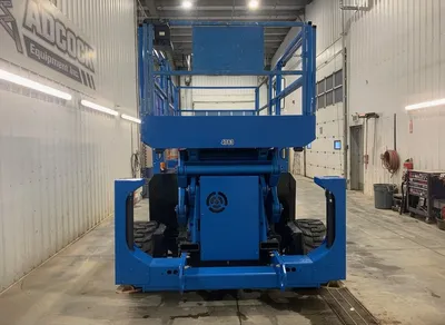 Used 2014 GENIE GS-4390RT ROUGH TERRAIN SCISSOR LIFT Scissor Lifters Alberta CA | Adcock Equipment #1418030