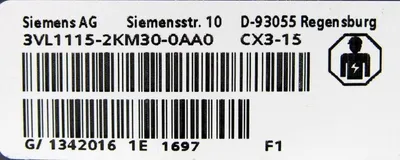 NEW SIEMENS HCX3B150 CIRCUIT BREAKER 150A 3 POLE 3VL1115-2KM30-0AA0