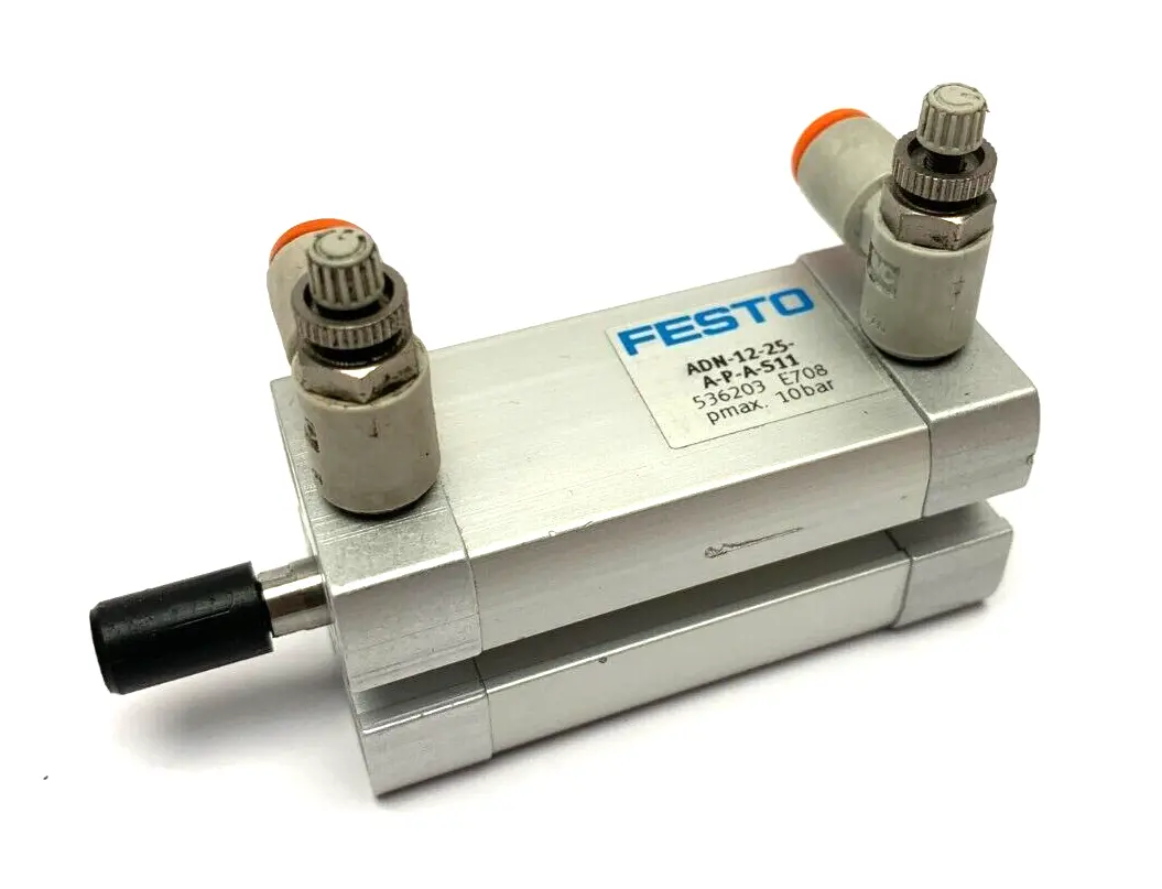 ADN-12-25-A-P-A-S11 | Festo  Compact Cylinder Double Acting Single Rod 25mm Stroke - Used