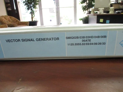 R&S VECTOR SIGNAL GENERATOR OPERATING MANUAL 1125.5610.19-11