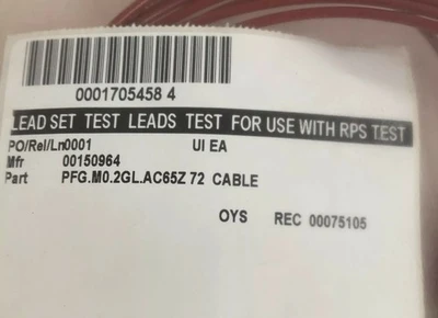Test Lead Sets For Use W/ RPS Test (Lot Of 4)