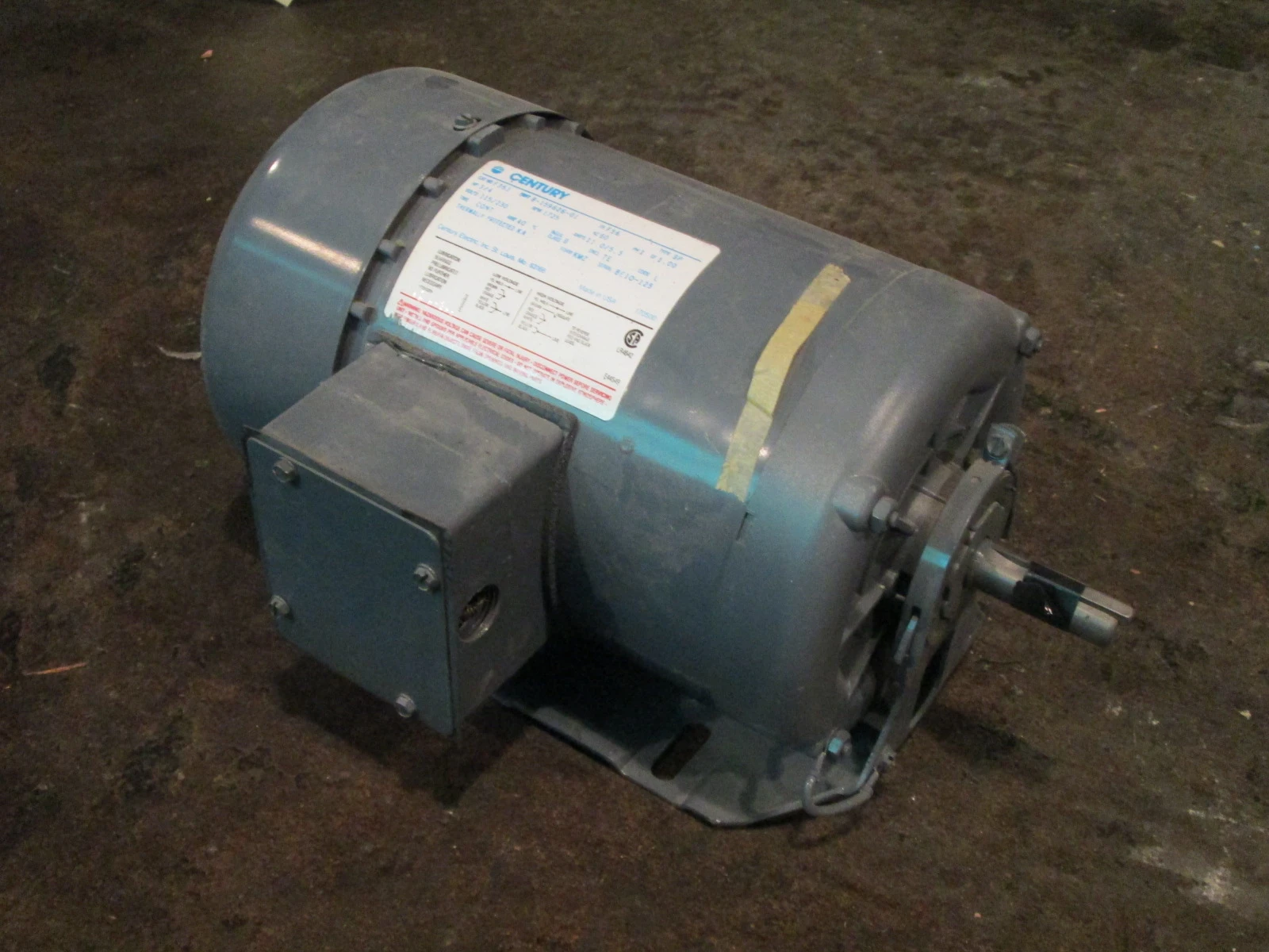 3/4 HP Century Electric Motor, 1725 rpm