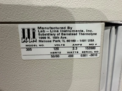 LAB-LINE 305 INCUBATOR