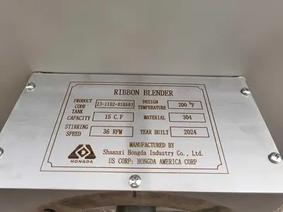 New | in-Stock 2024 HONGDA 25 CUFT RB Ribbon Blenders | Hongda America Corp #1207512