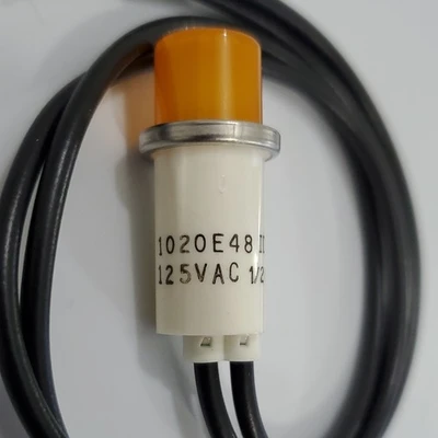*NEW* Amber Pilot Indicator Light 125Vac 1/2 Watt Replaceable Lamp + Warranty!