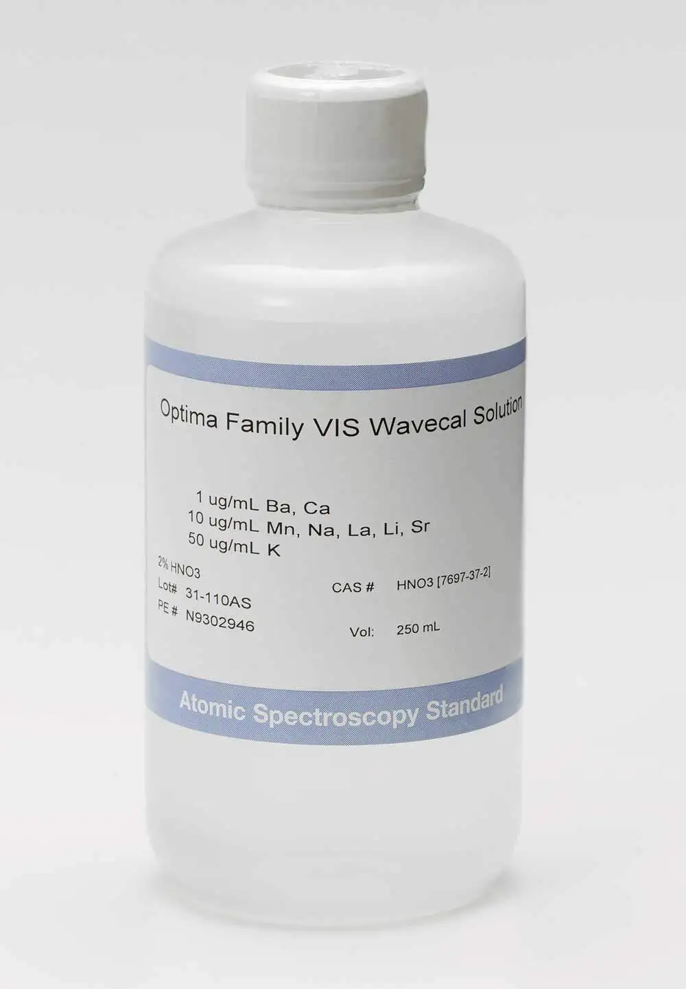 ICP-OES VIS Wavecal Solution, Matrix: 2% HNO3, 250 mL