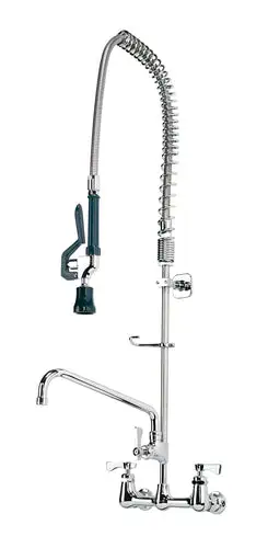 Krowne 17-109WL 36"H Wall Mount Pre Rinse Faucet - 1 1/5 GPM, Base with Nozzle