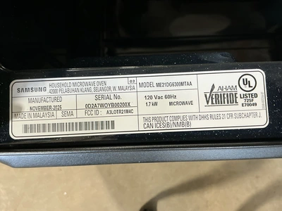 Used SAMSUNG ME21DG6300MTAA Residential Appliances Michigan US | Miedema Asset Management Group #1578070