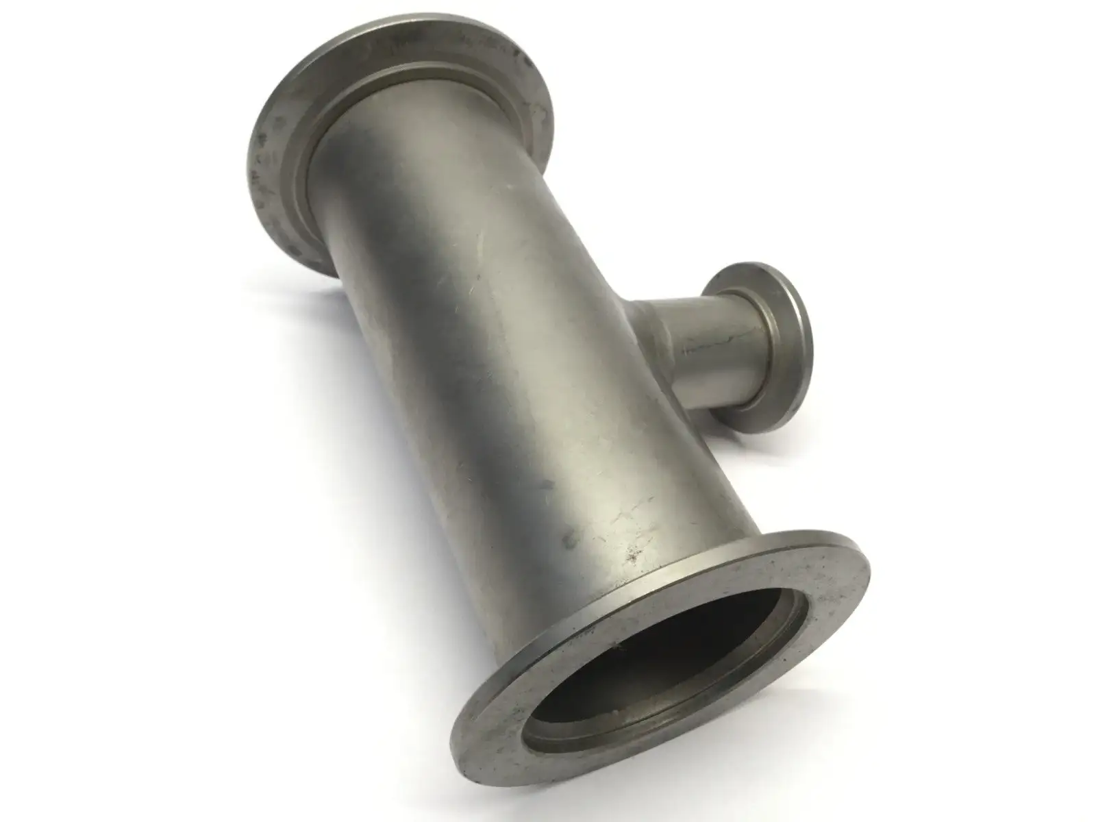 5-1/2" L, 2-15/16" OD, 1-9/16" OD | Unbranded SS 3-Way Tee Vacuum Fitting, Approx.  - Used