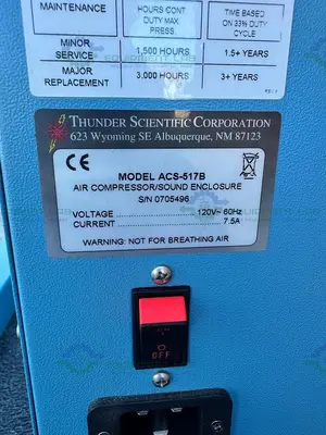 USED THUNDER SCIENTIFIC 2500 ST HUMIDITY GENERATOR 0 - 70ºC, RH 10% - 95%, 657 HRS