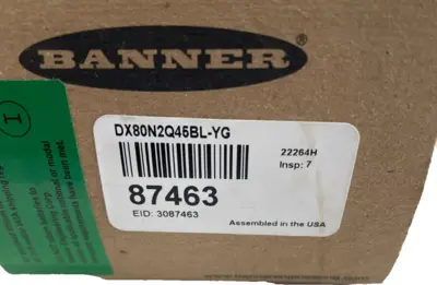 NEW BANNER ENGINEERING DX80N2Q45BL-YG WIRELESS SENSOR 87463 DX80N2Q45BLYG