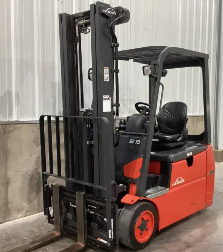 Used 2022 LINDE E18S 3-Wheel Sit down Electric Counterbalance Forklifts Pennsylvania US | National Lift Equipment #1539827