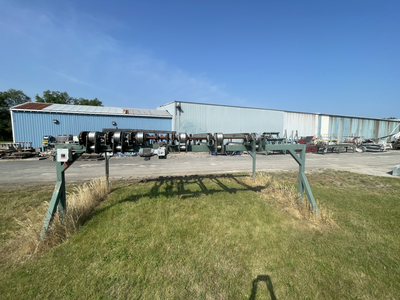 Automated Lumber Handling Six (6) Strand Chain Deck with Board Dealer