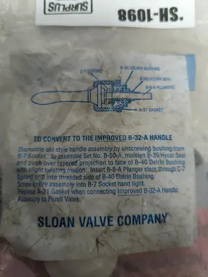 New | in-Stock SLOAN B-50-A Misc Electrical & Power Parts | Surplus Asset Holdings #1219342