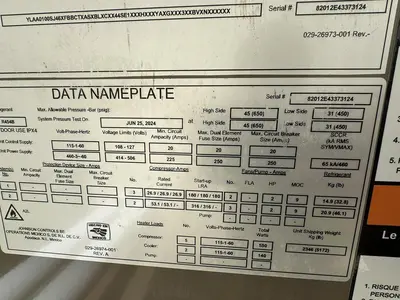 USED 2024 YORK CHILLER