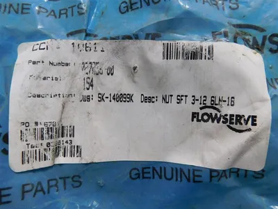 Flowserve 027258-00 NUT SFT 3-12 6LN-18 SK-140099K 3.5"OD 3"ID 2.25"H New