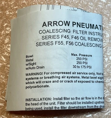 NEW Arrow Pneumatics F553F-ER