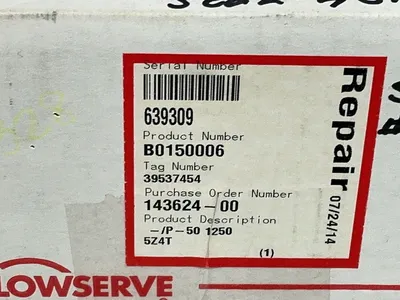 Used FLOWSERVE B0150006 Pumps Ohio US | HGR 24 #1261269