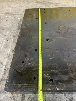 48" X 120" X 2" THICK STEEL FLOOR / BOLSTER PLATE: STOCK #22736