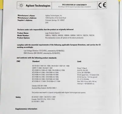 Agilent 16801A Logic Analyzers | ANACAPA EQUIPMENT BROKERS, INC (9)