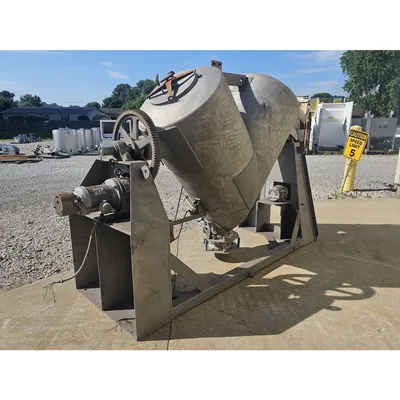 Used Stainless Steel V-Cone Mixer Blender Twin Shell w/ Intensifier - 30 Cu/Ft