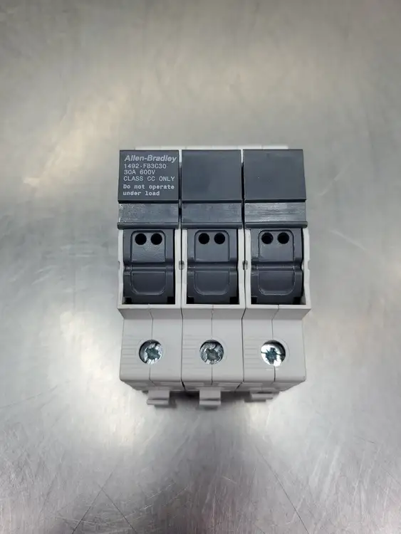 Used Allen Bradley 1492-FB3C30 Ser B Fuse Holder, 30A, 600VAC Fuse Accessories | Palmetto Automation #1155792