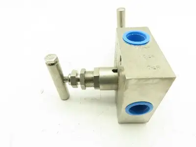 PT7MHPS-4-XP Pentair 2-Valve Stainless Manifold Block 1/2" NPT 3-Port 6000 PSI