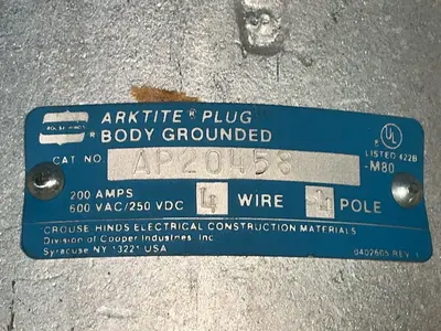 Used CROUSE HINDS AP20458 Bus Bars & Plugs Ohio US | HGR 24 #1358093