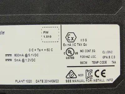 Allen Bradley 1756-L71 ControlLogix 2MB Controller Ser B FW 1.010