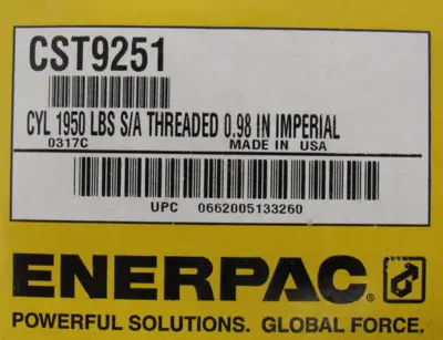 NEW ENERPAC CST9251 HYDRAULIC CYLINDER THREADED 1950LBS