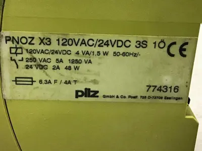 USED PILZ PNOZX3120VAC/24VDC3S1O