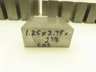 1018 Cold Rolled Steel Flat Bar Stock 1-1/4"x 2-3/4"x 2-5/8"L  Lot of 17 Blocks
