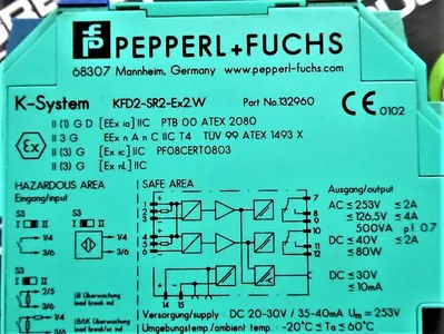 Pepperl+Fuchs KFD2-SR2-Ex2.W 2 Channel Isolated Amplifier Switch Used