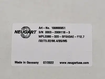 New | in-Stock NEUGART 100666951 Gearboxes British Columbia CA | Lenmark #268416