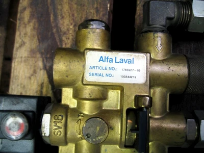 Alfa-Laval S-815 fuel/lube oil purifier, 316SS.