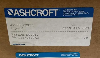 New | in-Stock ASHCROFT D465SXCKFS Miscellaneous Equipment (Electrical & Power) | Surplus Asset Holdings #1202463
