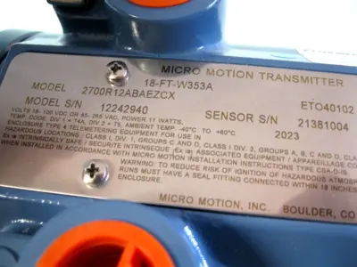 NEW Micro Motion 2700 R12 AB AEZCX