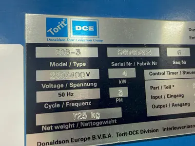 Used 2003 DONALDSON TORIT ECB3 Dust Collectors Ohio US | HGR 24 #1261119